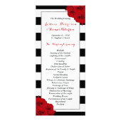 Chic Modern Luxe Red Roses Wedding Programma (Voorkant)