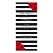 Chic Modern Luxe Red Roses Wedding Programma (Voorkant)