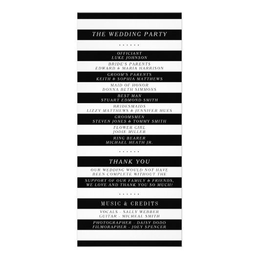 Chic Modern Luxe Red Roses Wedding Programma (Achterkant)