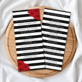 Chic Modern Luxe Red Roses Wedding Programma