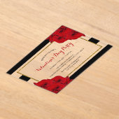 Chic Modern Luxe Valentijnsdag Party Acryl Uitnodigingen (Laagn)