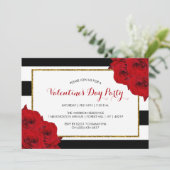 Chic Modern Luxe Valentijnsdag Party Kaart (Staand voorkant)