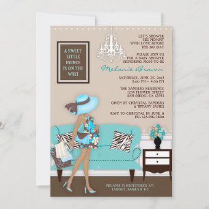 Chic Modern Ma Baby shower nodigt uit Kaart