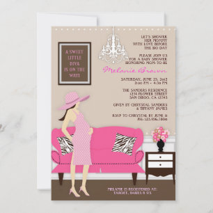 Chic Modern Ma Baby shower nodigt uit Kaart