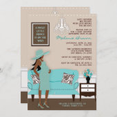 Chic Modern Ma Baby shower nodigt uit Kaart (Voorkant / Achterkant)