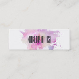 chic modern make - up artiest waterverf paars budg mini visitekaartje