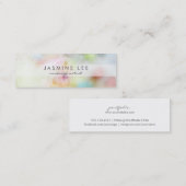 chic modern make - up artiest waterverf stripe bud mini visitekaartje (Voorkant / Achterkant)