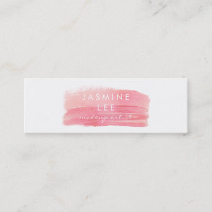 chic modern make - up kunstenaar waterverf roze el mini visitekaartje