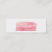 chic modern make - up kunstenaar waterverf roze el mini visitekaartje (Voorkant)