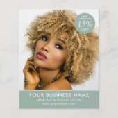 Chic Modern Make-up Schoonheidssalon Groene Zaken Flyer (Voorkant)