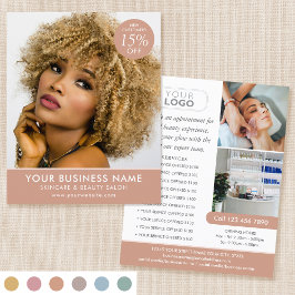 Chic Modern Make-up Schoonheidssalon Terracotta Fl Flyer