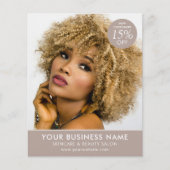Chic Modern Makeup Schoonheidssalon Taupe Bedrijf Flyer (Voorkant)
