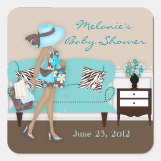Chic Modern Mam Baby shower Stickers