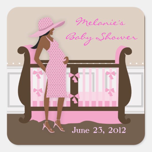 Chic Modern Mam Baby shower Stickers (Voorkant)