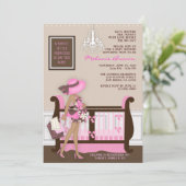 Chic modern mam hedendaags Baby shower uitnodigen Kaart (Staand voorkant)