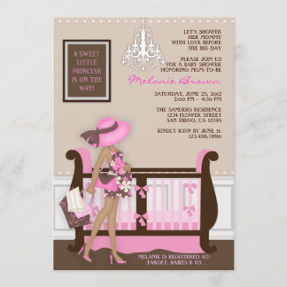 Chic modern mam hedendaags Baby shower uitnodigen Kaart