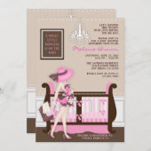 Chic modern mam hedendaags Baby shower uitnodigen Kaart (Voorkant / Achterkant)