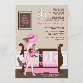 Chic modern mam hedendaags Baby shower uitnodigen Kaart