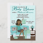 Chic Modern mam met Gifts Baby shower nodigt uit Kaart (Voorkant)