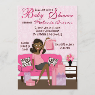 Chic Modern mam met Gifts Baby shower nodigt uit Kaart