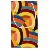 chic modern, meerkleurige chevrons klein cadeauzakje (Achterkant)
