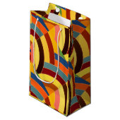 chic modern, meerkleurige chevrons klein cadeauzakje (Voorkant Gekanteld)