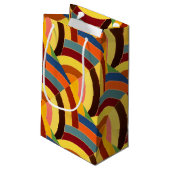 chic modern, meerkleurige chevrons klein cadeauzakje (Achterkant Gekanteld)