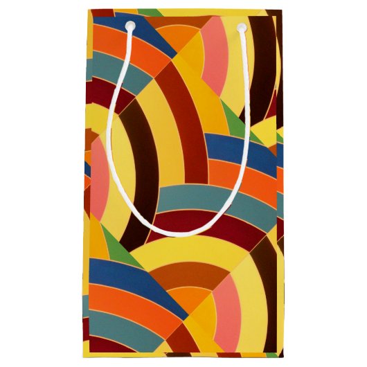 chic modern, meerkleurige chevrons klein cadeauzakje (Voorkant)