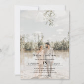 Chic Modern met foto-bruiloft Kaart (Voorkant)