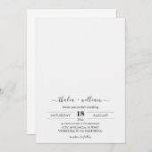 Chic Modern met foto-bruiloft Kaart (Voorkant / Achterkant)