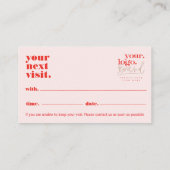 Chic Modern Minimal Logo Nail Salon Fotocollage Afsprakenkaartje (Achterkant)