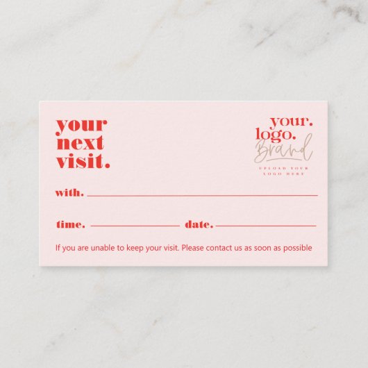 Chic Modern Minimal Logo Nail Salon Fotocollage Afsprakenkaartje (Achterkant)