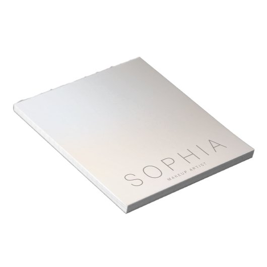 Chic Modern Minimal Professional Name Notitieblok (Schuin)