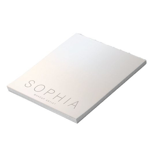 Chic Modern Minimal Professional Name Notitieblok (Linkerzijde)