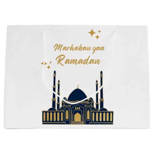 Chic Modern Minimal Ramadan Greeting Groot Cadeauzakje (Voorkant)
