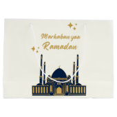Chic Modern Minimal Ramadan Greeting Groot Cadeauzakje (Achterkant)