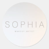 Chic Modern minimalist Beauty Salon Ronde Sticker (Voorkant)