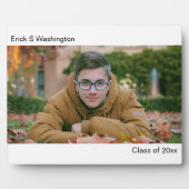 Chic Modern Minimalist Graduate Photo Desktop Fotoplaat (Voorkant)