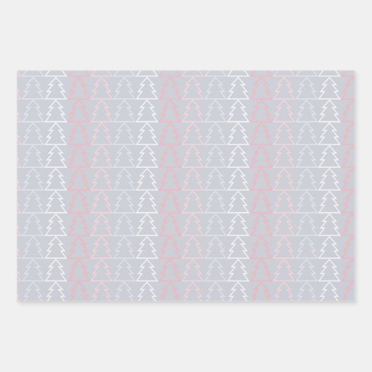 Chic Modern Minimalist Grey Pink Inpakpapier Vel (Voorkant)