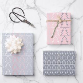 Chic Modern Minimalist Grey Pink Inpakpapier Vel
