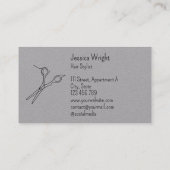 Chic Modern Minimalist Hair Stylist Scissors Line Visitekaartje (Achterkant)