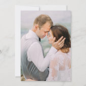 Chic Modern Minimalist Photo Wedding Kaart (Achterkant)