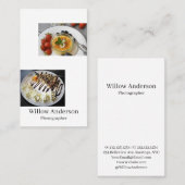 Chic Modern Minimalist Photography Typografie Visitekaartje (Voorkant / Achterkant)