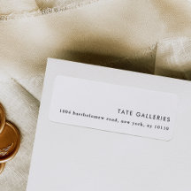 Chic Modern Minimalist Return Address Labels