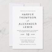 Chic Modern Minimalist Typography Wedding Kaart (Voorkant)
