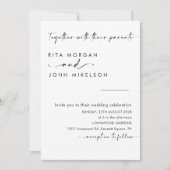Chic Modern Minimalistisch Script Wedding Kaart (Voorkant)