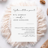 Chic Modern Minimalistisch Script Wedding Kaart
