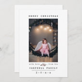 Chic | Modern & Minimalistische Kerstmis Foto op M Feestdagenkaart (Voorkant / Achterkant)