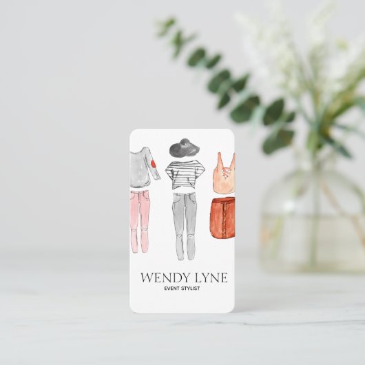 Chic modern mode visitekaartje (Staand voorkant)