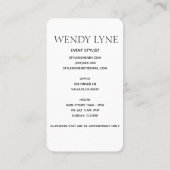 Chic modern mode visitekaartje (Achterkant)